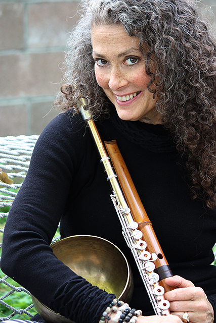Rachel Rudich with instruments
